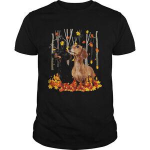 Dachshunds Maple Leaf Forest Shirt